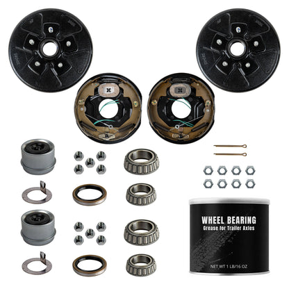 Single Specs:

10" x 2.25" Electric Brake Assembly
1 - Driver Side Assembly
4 Bolt Brake Flange
Rated at 3,500 lbs per pair


 Pair Specs:
 
 10" x 2.25" Electric Br3.5k Trailer Axle