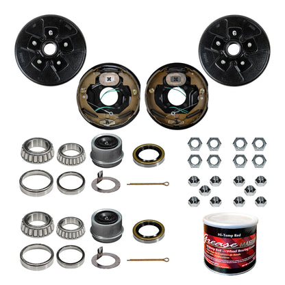 3.5k Trailer Axle Hub and Drum - 5 lug