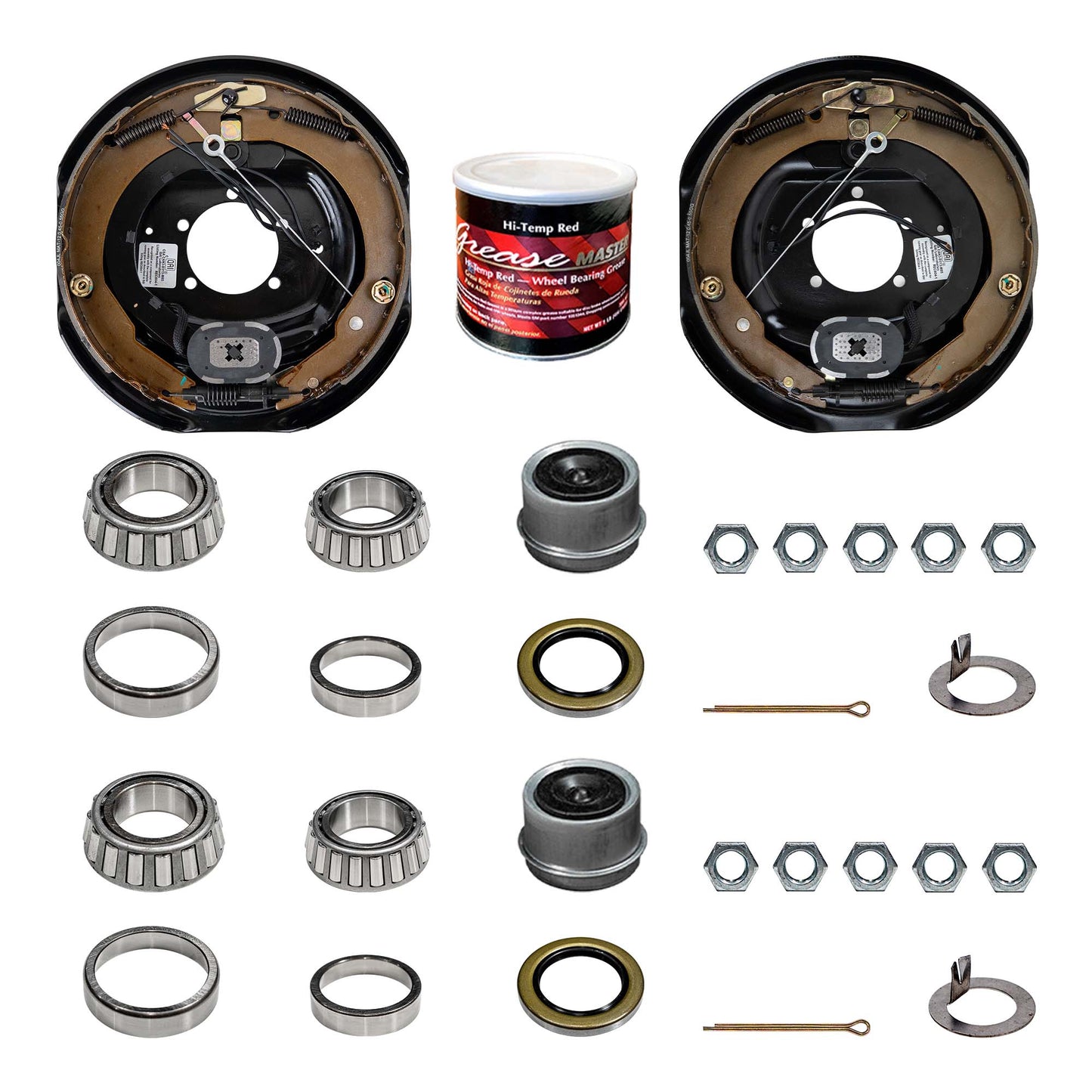 7k Trailer Axle Brake Assembly - 7000 lb - 12"x2" - Right Hand (Passenger Side) - Dexter Compatible