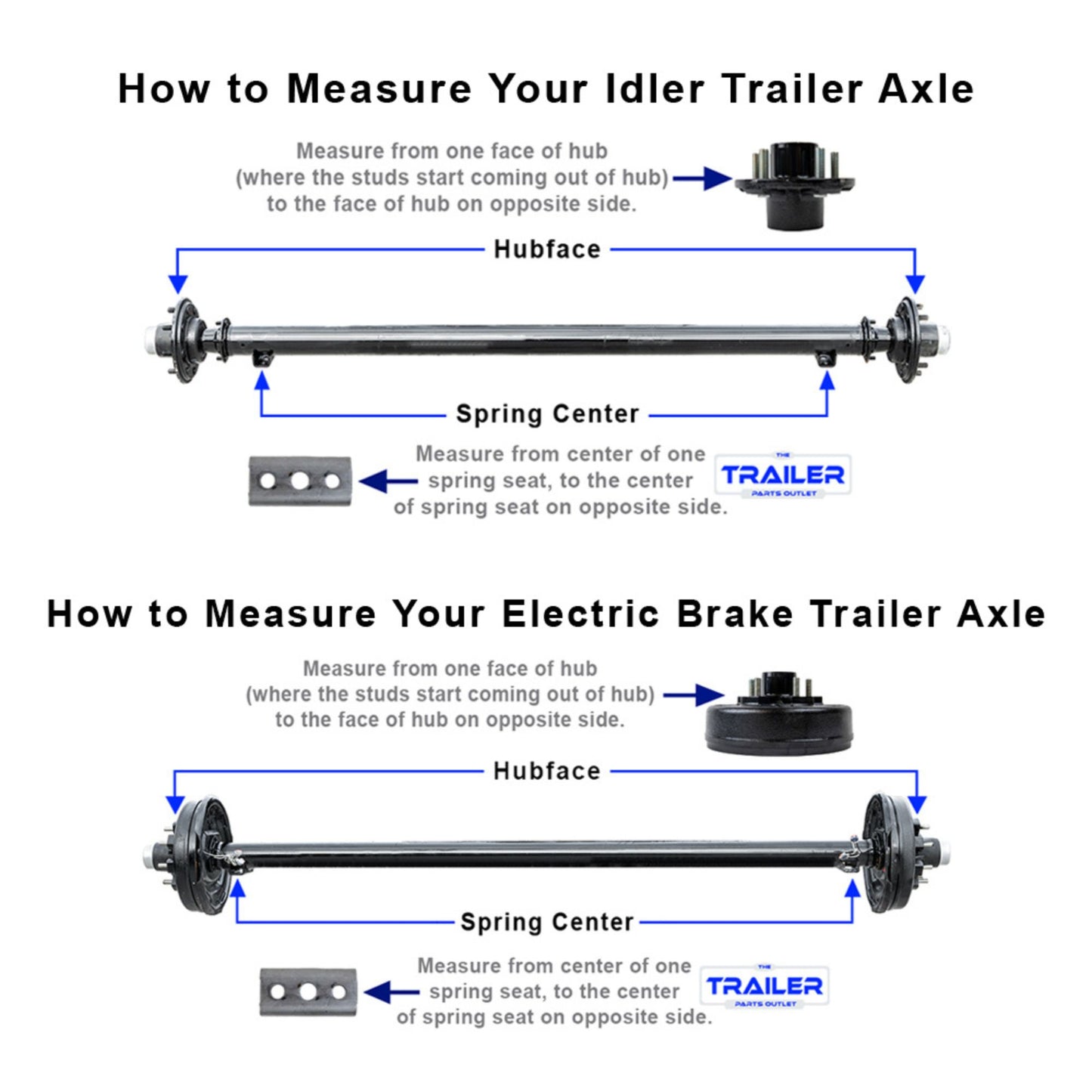 How to Measure a Trailer Axle – Step-by-Step Guide with Hub Face and Spring Center Dimensions
