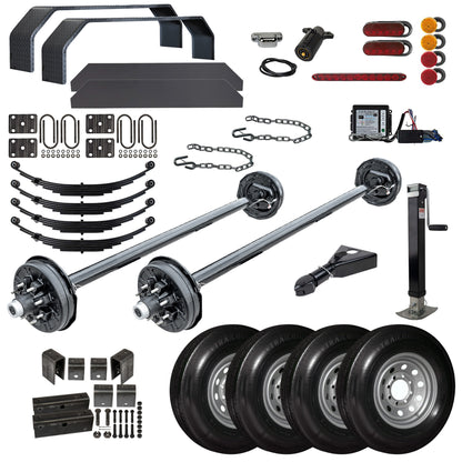 MP1682BLB Complete DIY Bumper Pull Trailer Kit with Blueprint