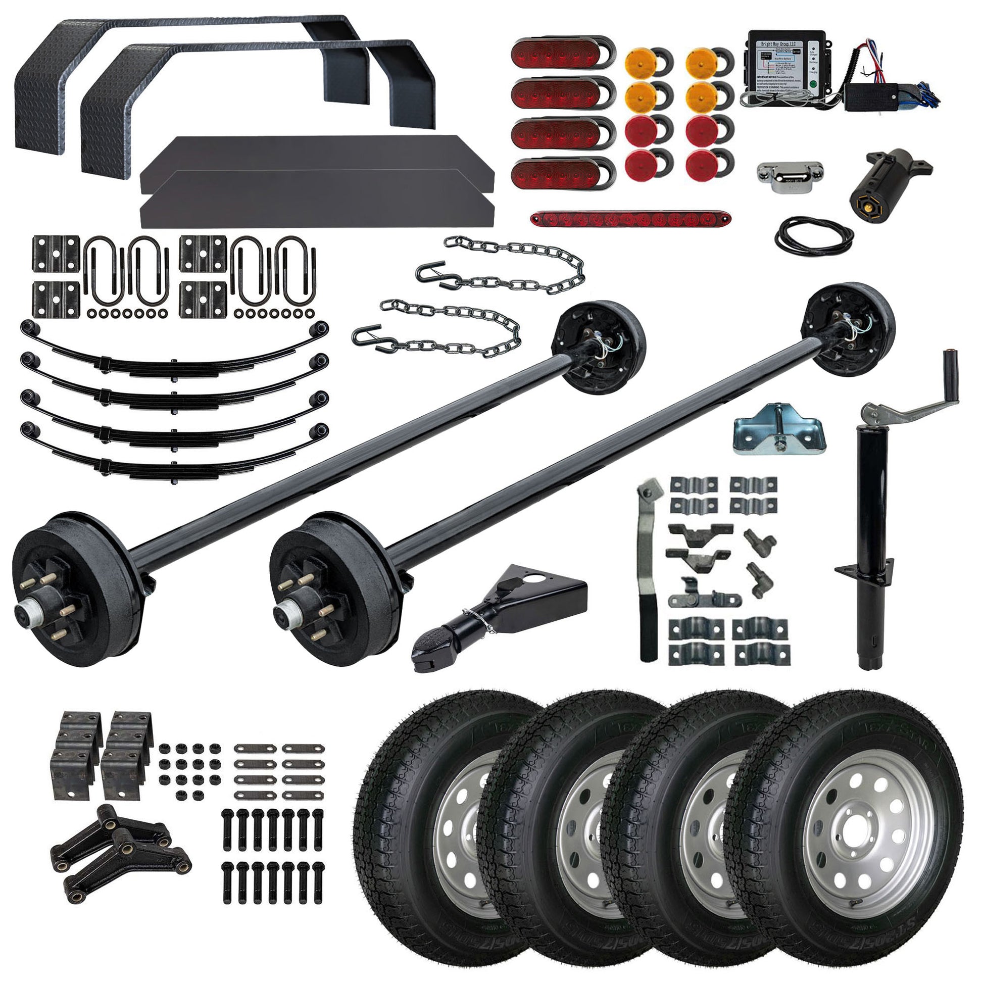 MP16CC Complete DIY Bumper Pull Trailer Kit with Blueprint