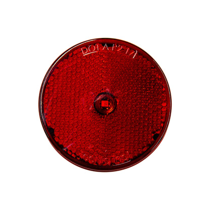 Red 2.5" Low-Profile Side Marker W/Reflector