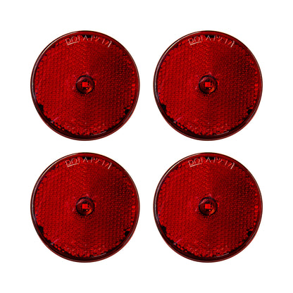 Red 2.5" Low-Profile Side Marker W/Reflector