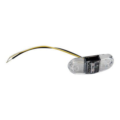 Amber P2/PC Sidemarker LED Light W/ 6" Pigtail - Clear Lens