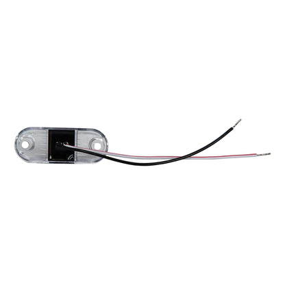 Red P2/PC Sidemarker LED Light W/ 6" Pigtail - Clear Lens