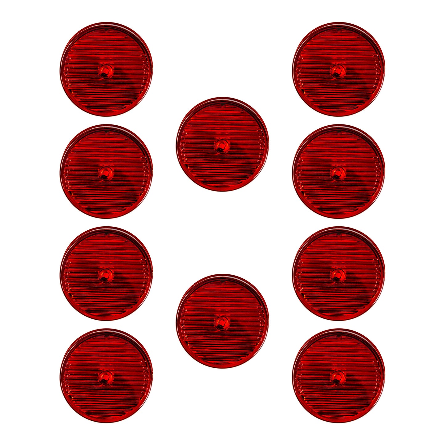 2" Round Sealed LED Marker/Clearance Lights - Red