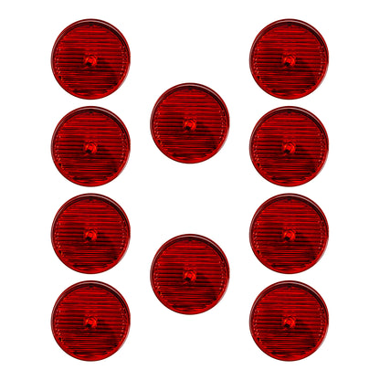 2" Round Sealed LED Marker/Clearance Lights - Red