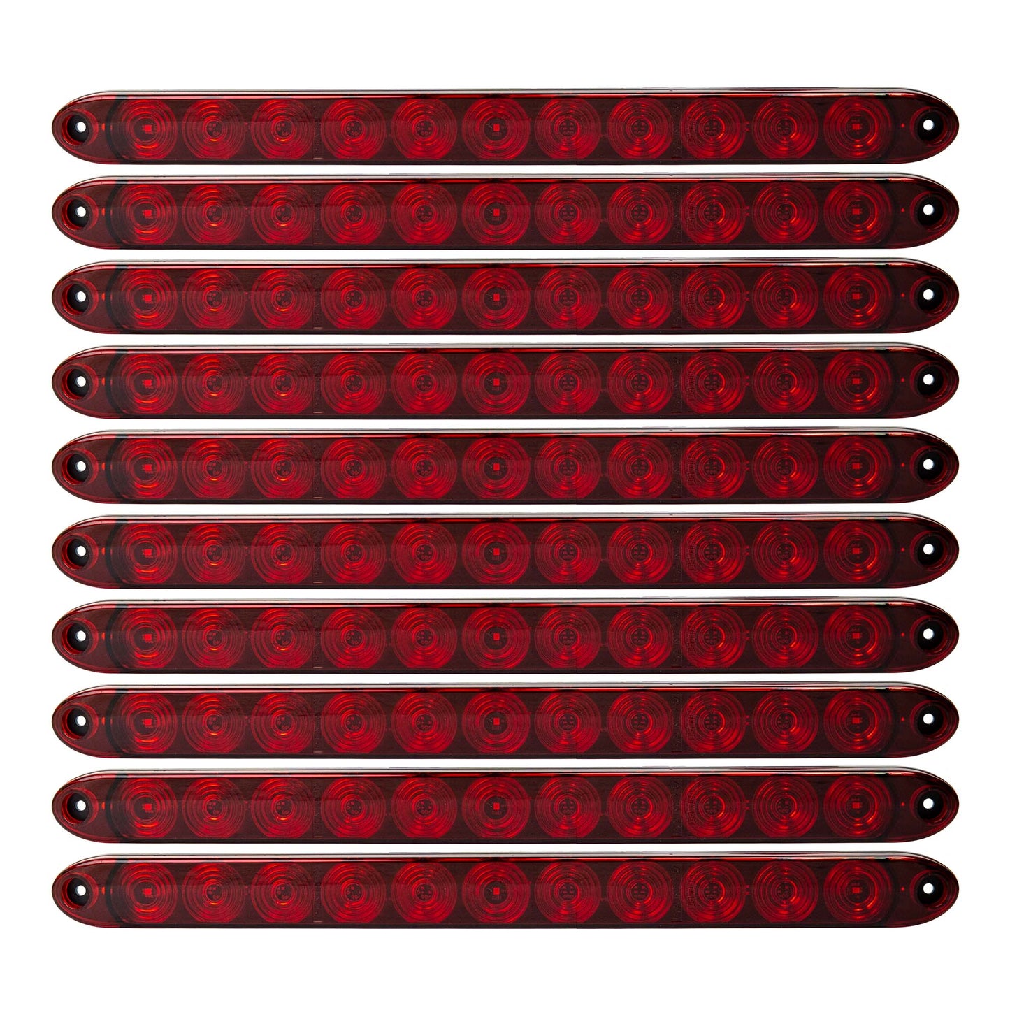 Heavy Duty Sealed ID Light Bar - 3 Red Lights