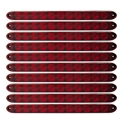 Heavy Duty Sealed ID Light Bar - 3 Red Lights