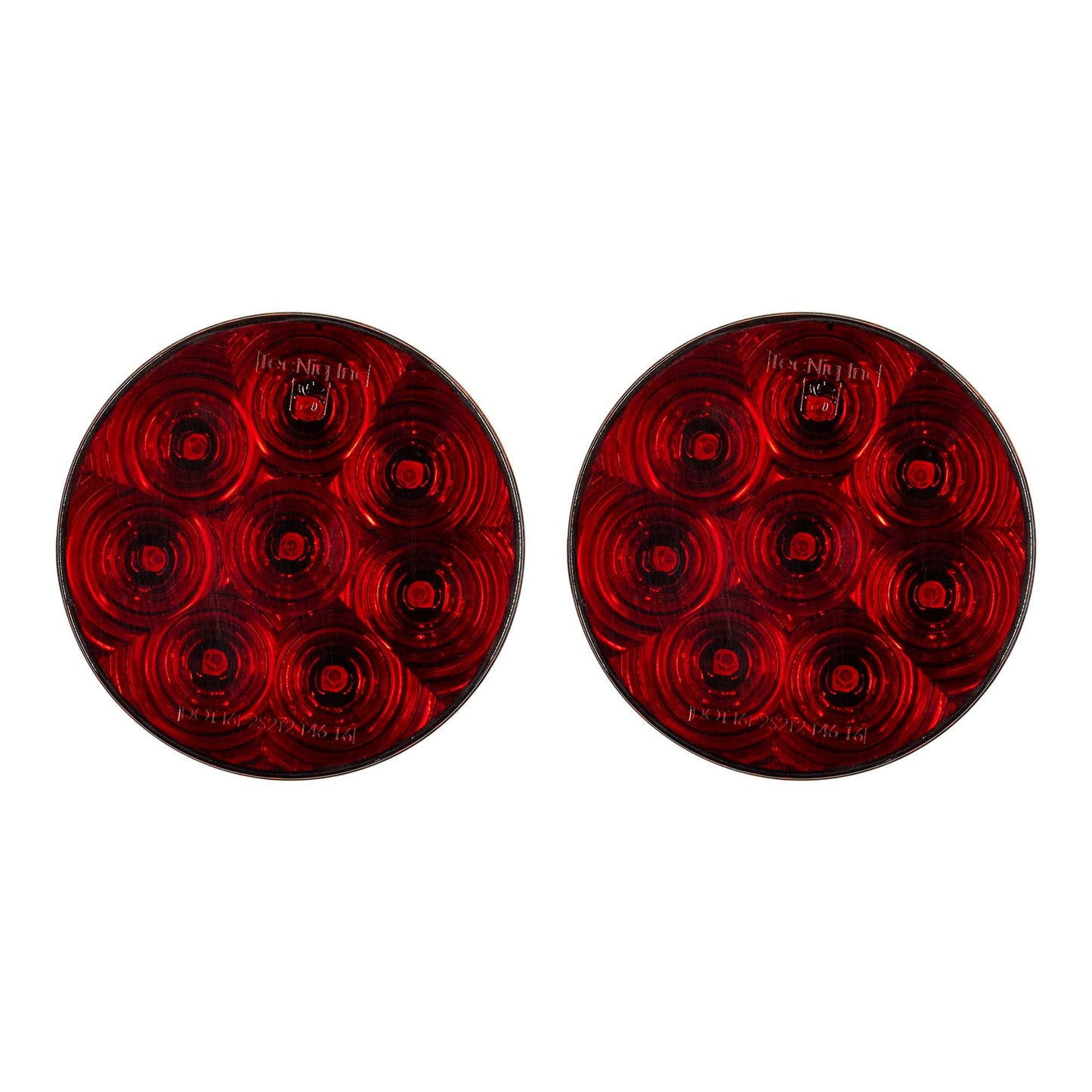 4" Round Sealed High Visibility LED Stop/Turn/Tail Light - Red - 8 Diodes