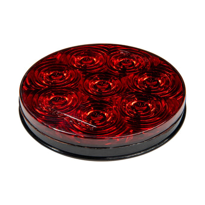 4" Round Sealed High Visibility LED Stop/Turn/Tail Light - Red - 8 Diodes