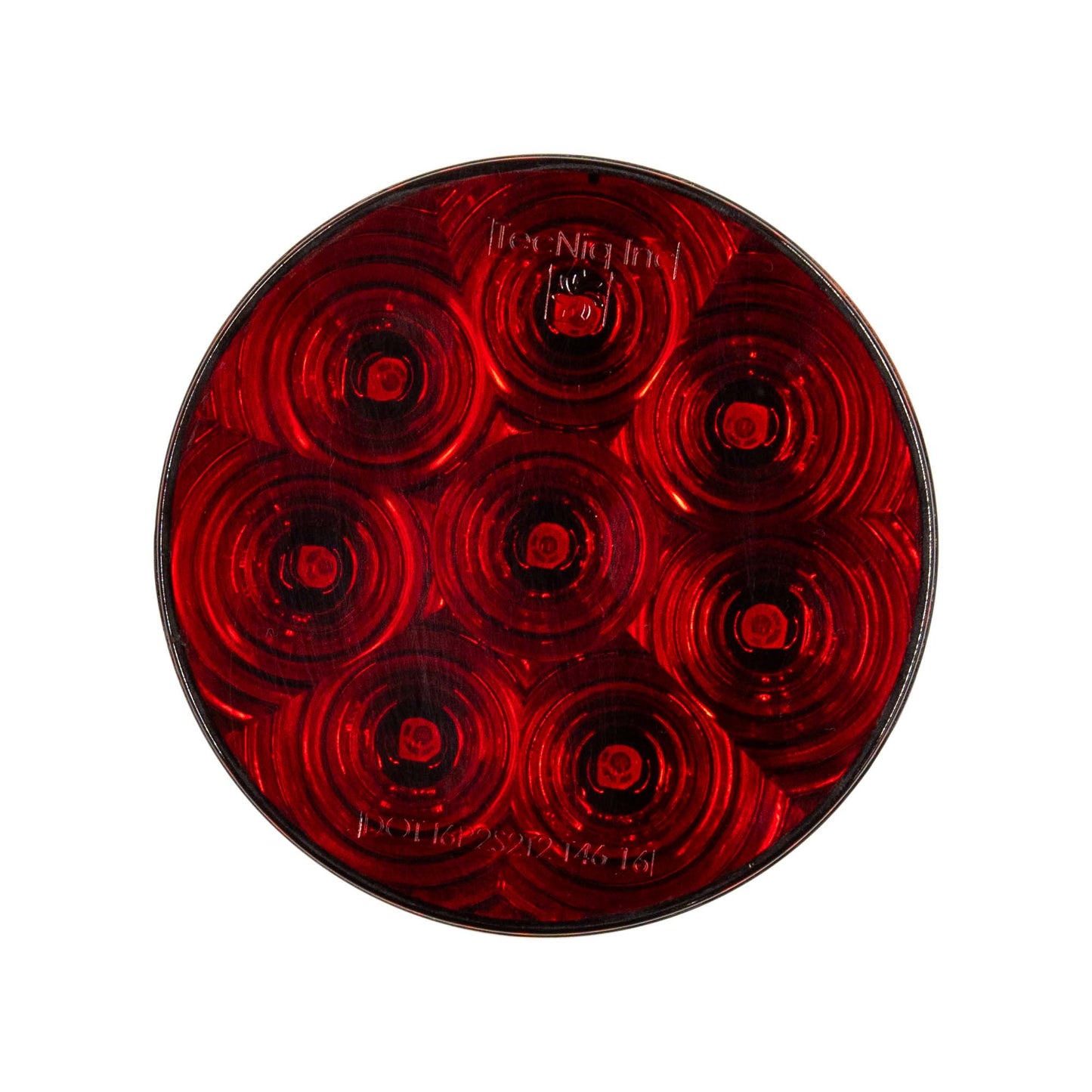 4" Round Sealed High Visibility LED Stop/Turn/Tail Light - Red - 8 Diodes