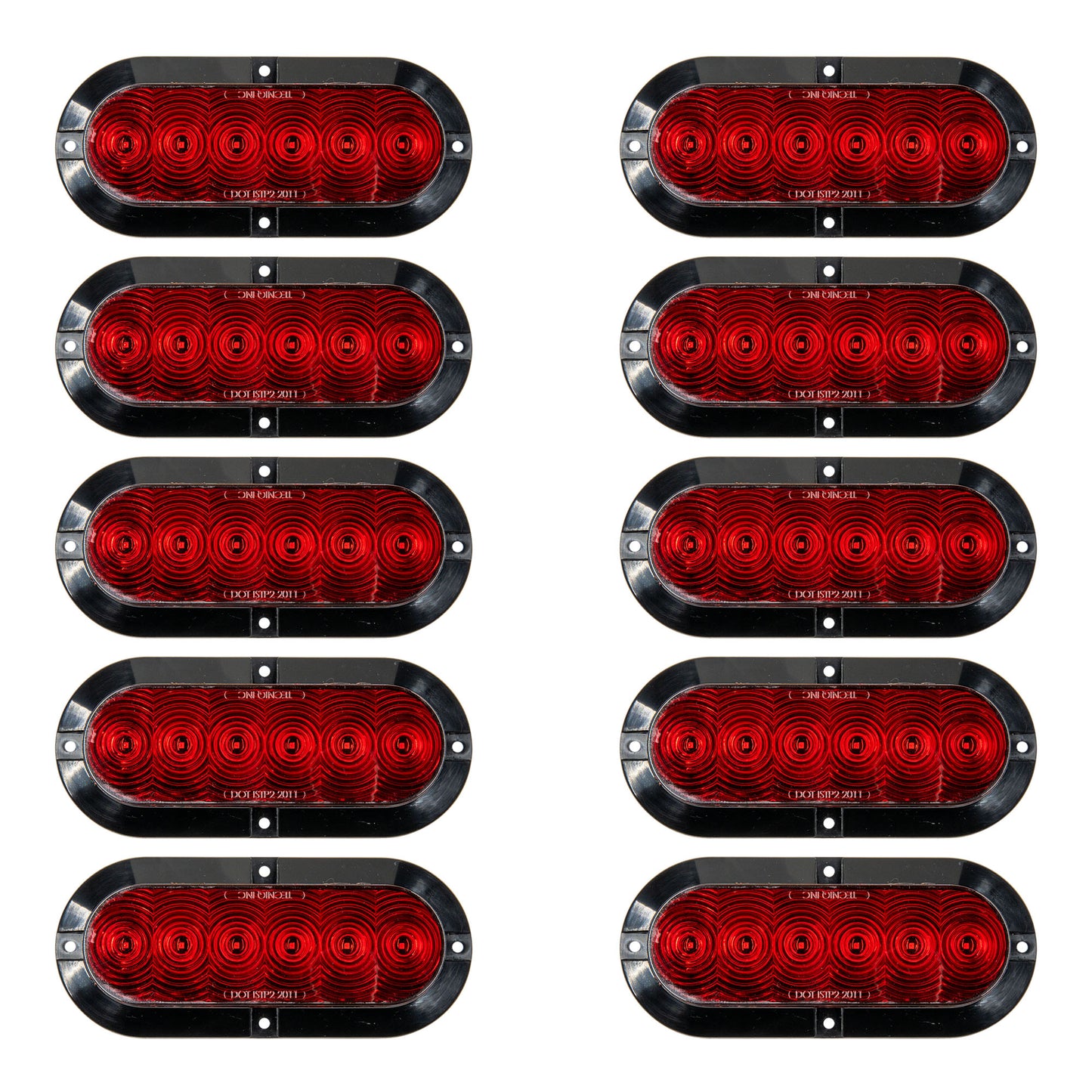 Surface Mount Red 6in Oval S/T/T Light