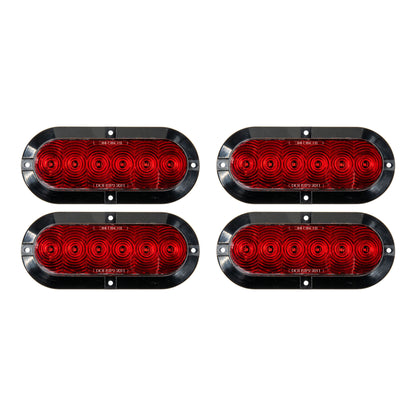 Surface Mount Red 6in Oval S/T/T Light