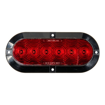 Surface Mount Red 6in Oval S/T/T Light