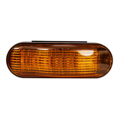 Amber 6in Oval LED Clearance Light - Side Turn Marker With Midship