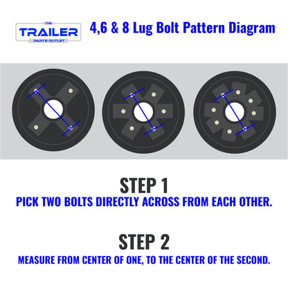 TTPO 4,6 & 8 Lug Bolt Pattern Diagram