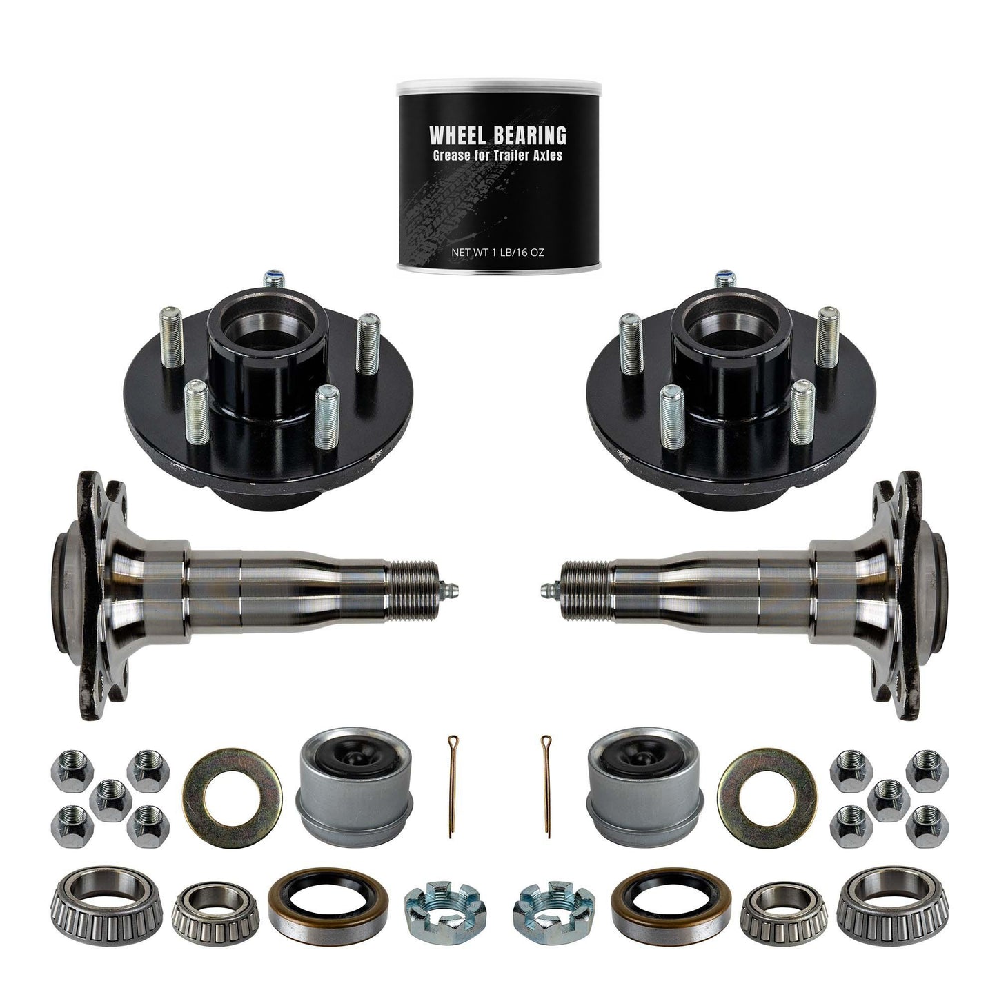 3500 lb Weld Your Own Idler Axle Kit - 5 Lug