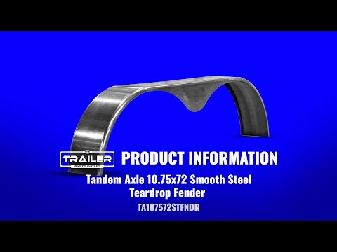 Welcome to our video featuring the Steel Weld-On Tandem Axle Fender from The Trailer Parts Outlet. Crafted to provide optimal protection and an enhanced appearance for your tandem axle trailer, this fender is designed to meet your needs. Constructed from durable 16-gauge steel, this fender ensures superior tolerances, concentricity, and straightness.