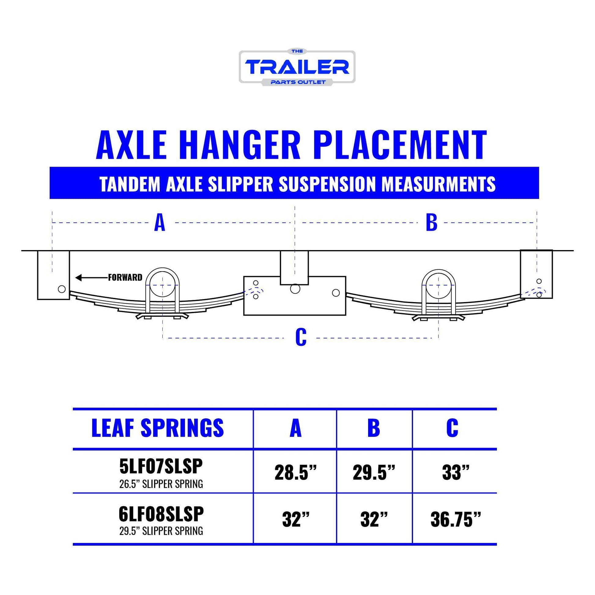 Slipper Spring Sus & Tandem Axle Hanger 7K | Trailer Parts Outlet