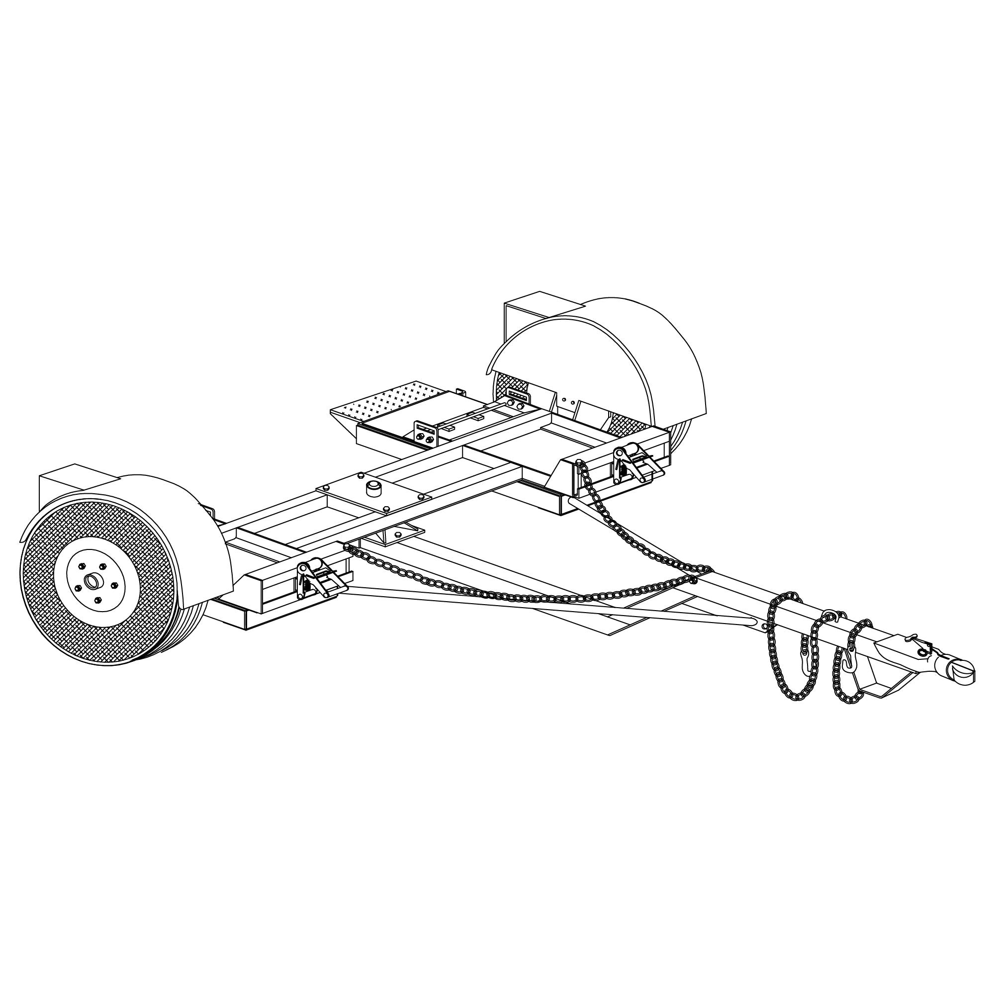 3500 lb Drop Trailer Axles