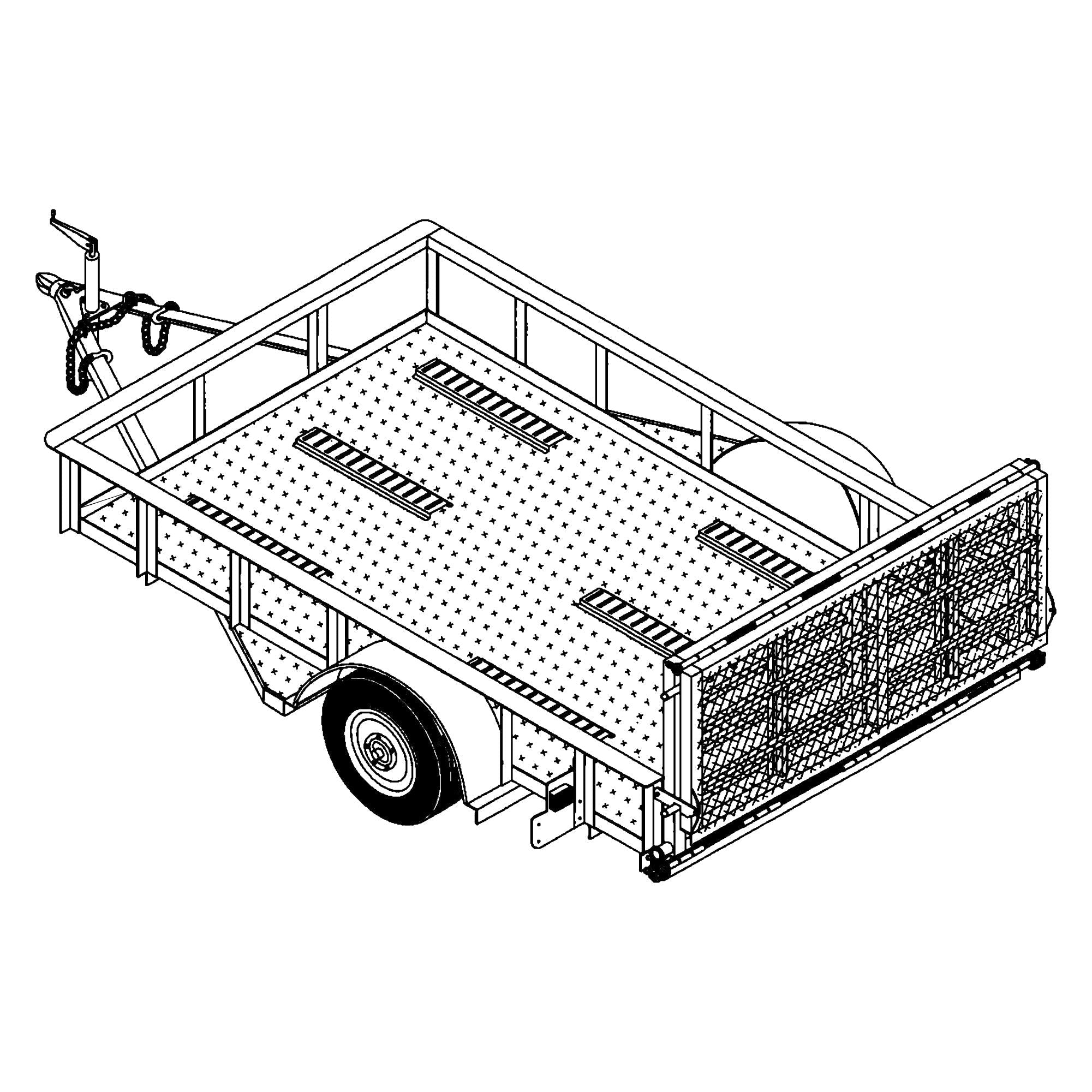 3500 lb Drop Trailer Axles