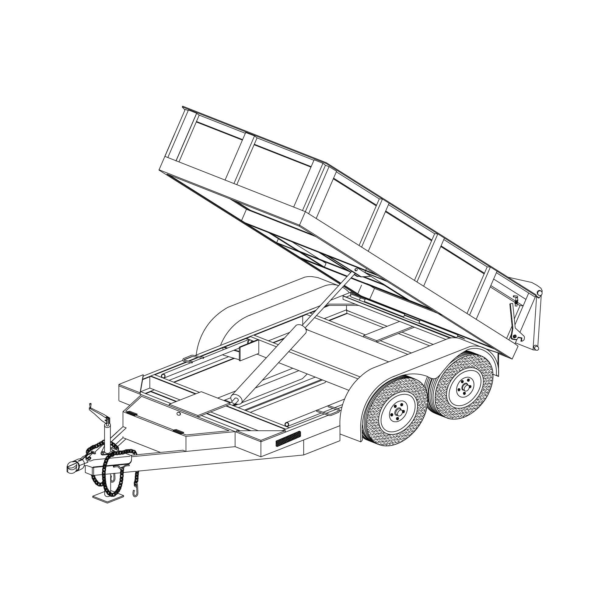 3500 lb Drop Trailer Axles