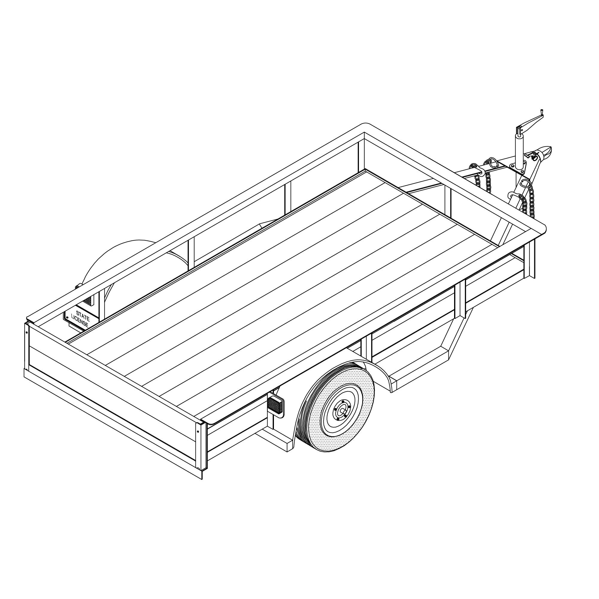 3500 lb Drop Trailer Axles