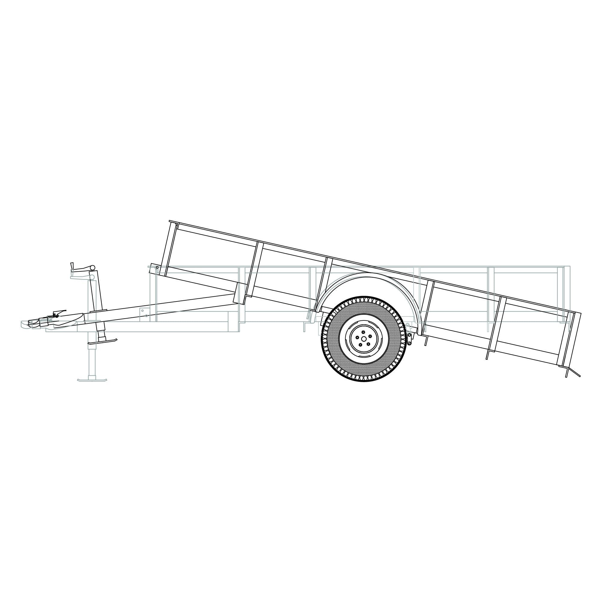 3500 lb Drop Trailer Axles