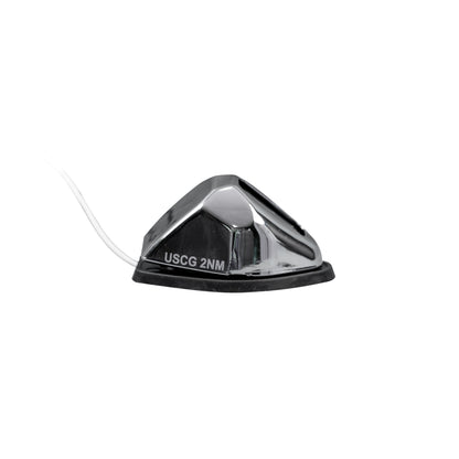 Marine Red Side Mount Navigation Light - Stainless Steel Cover Port Side - The Trailer Parts Outlet