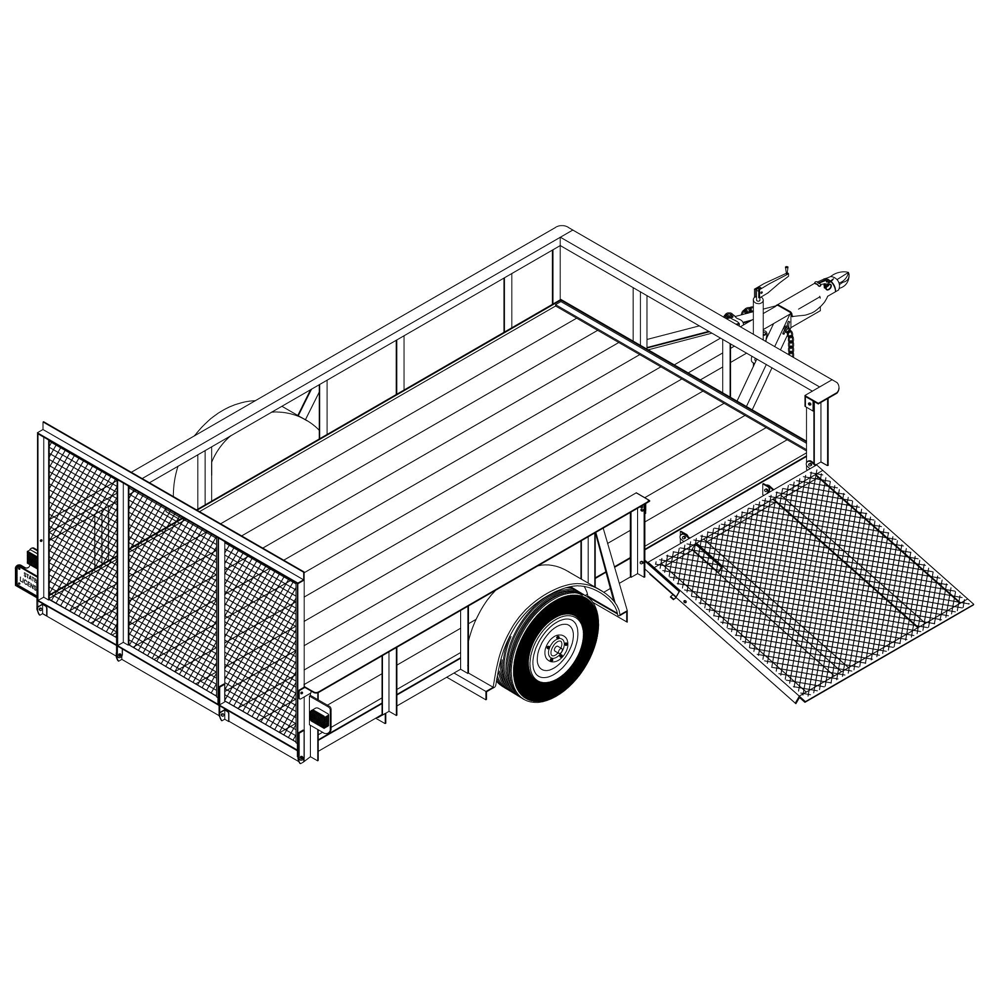 3500 lb Drop Trailer Axles