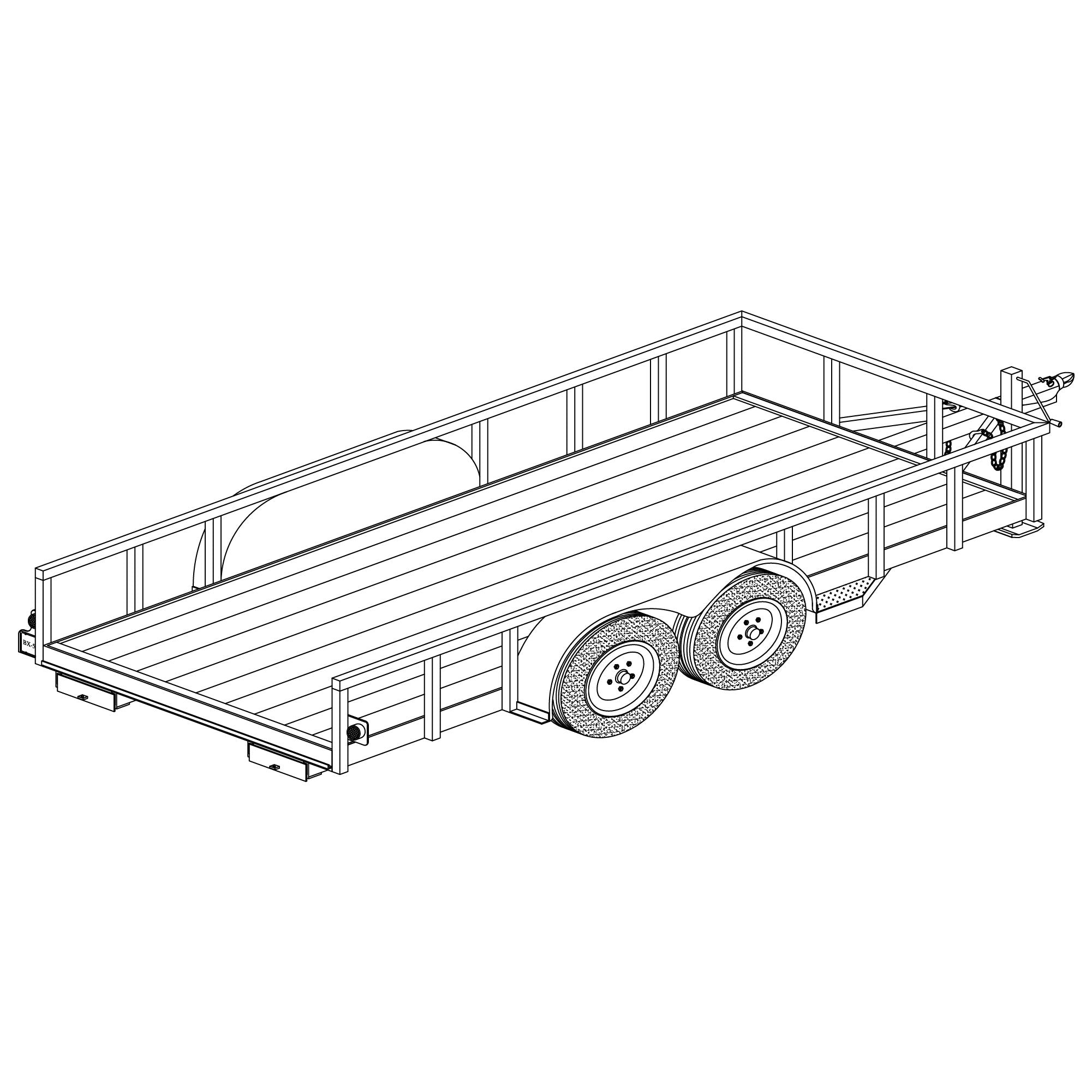 3500 lb Drop Trailer Axles