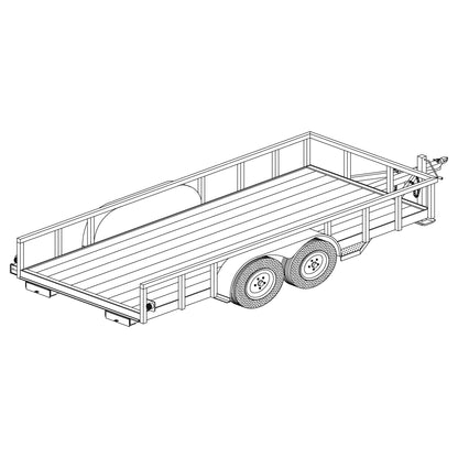 DIY Trailer Plan - 1216 - Tandem Axle Utility Trailer