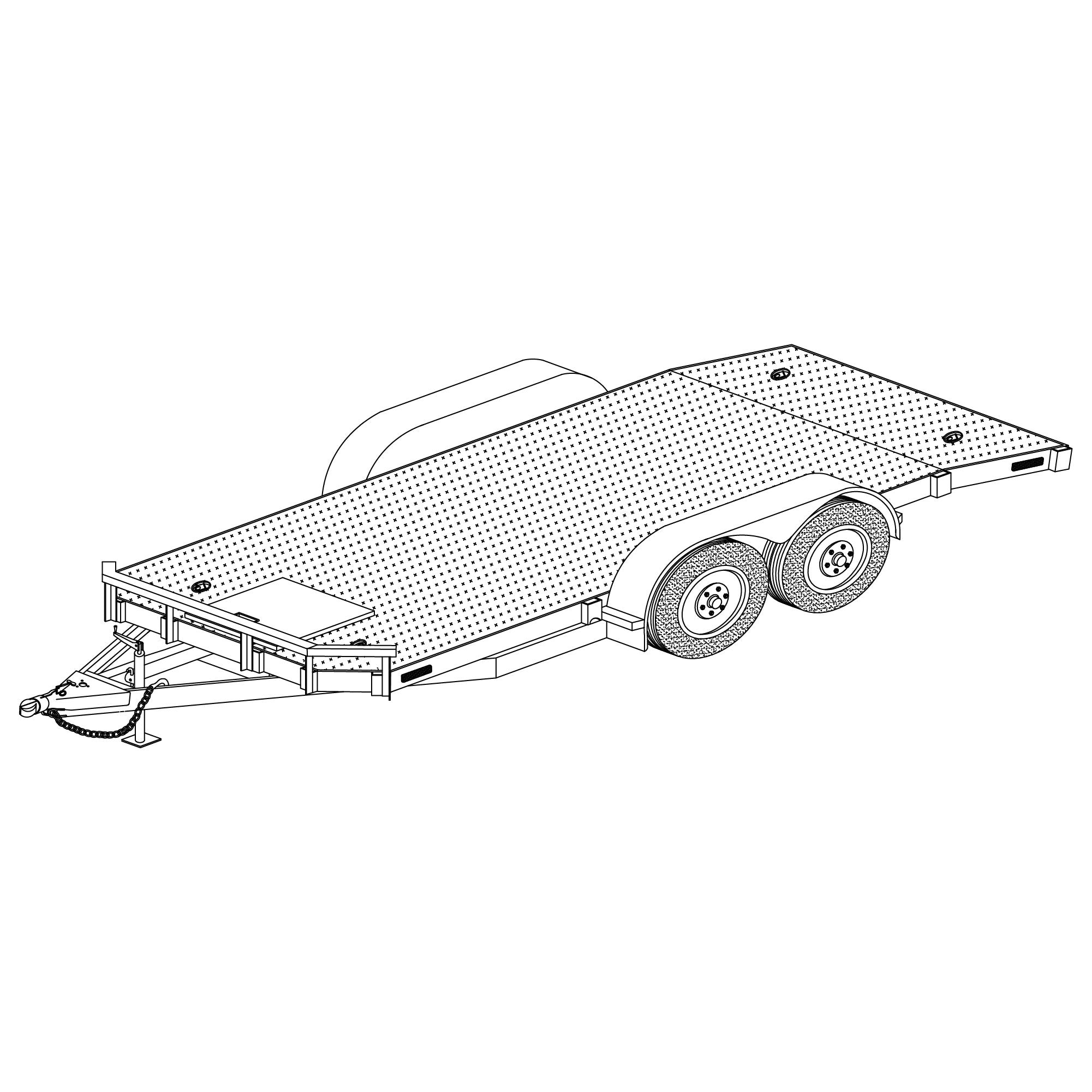 3500 lb Drop Trailer Axles