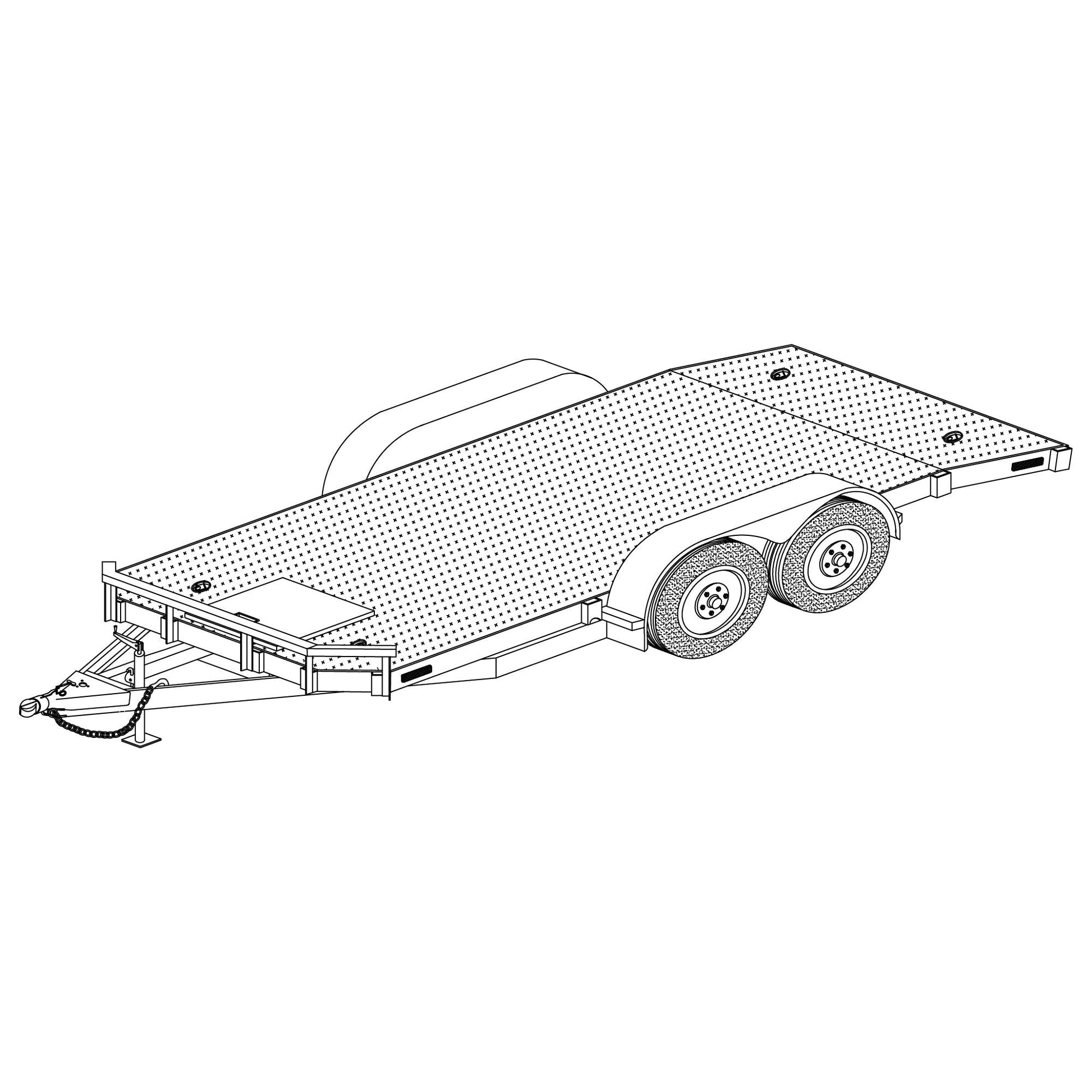 DIY Trailer Plan - 1218 - Tandem Axle Utility Car Hauler HD Trailer