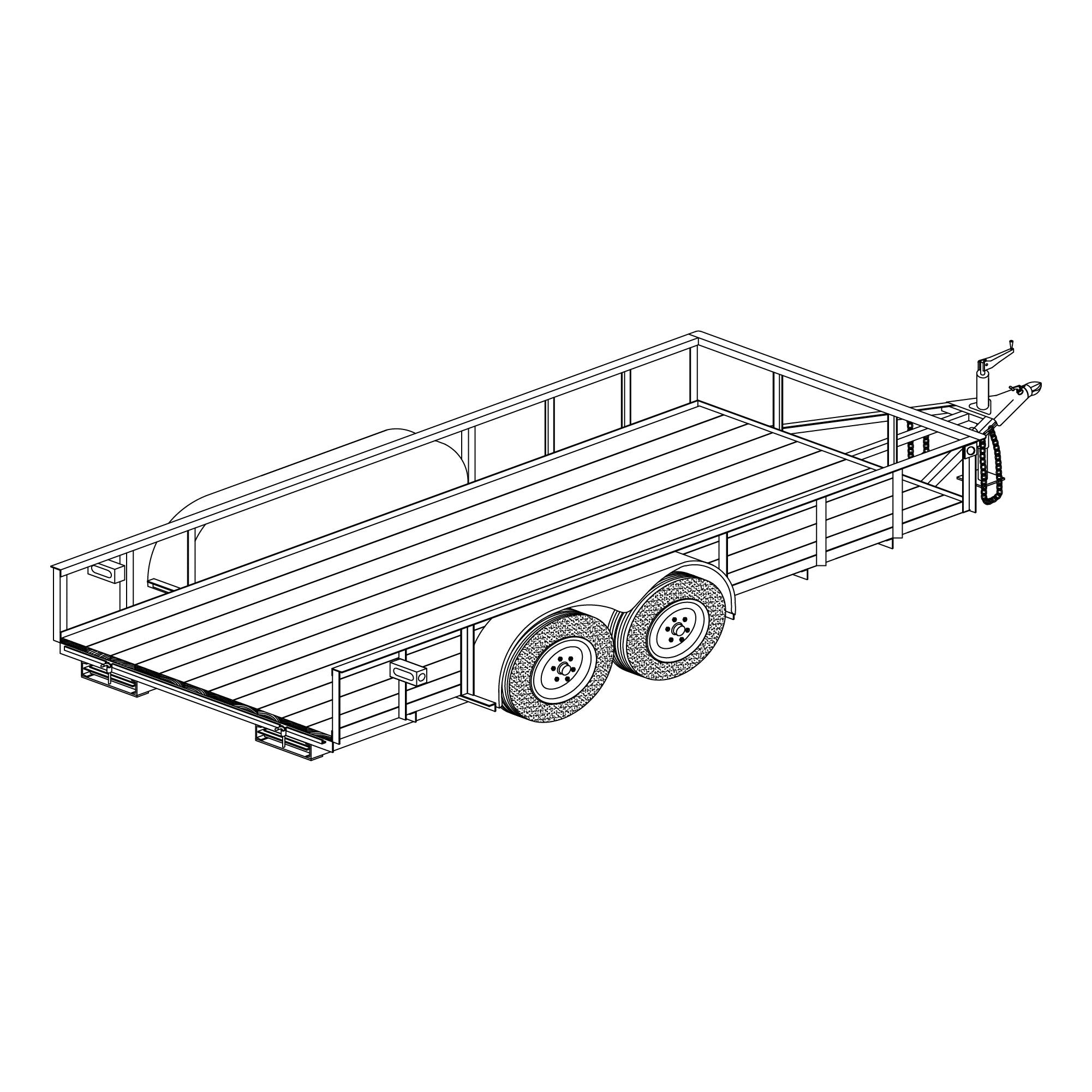 3500 lb Drop Trailer Axles