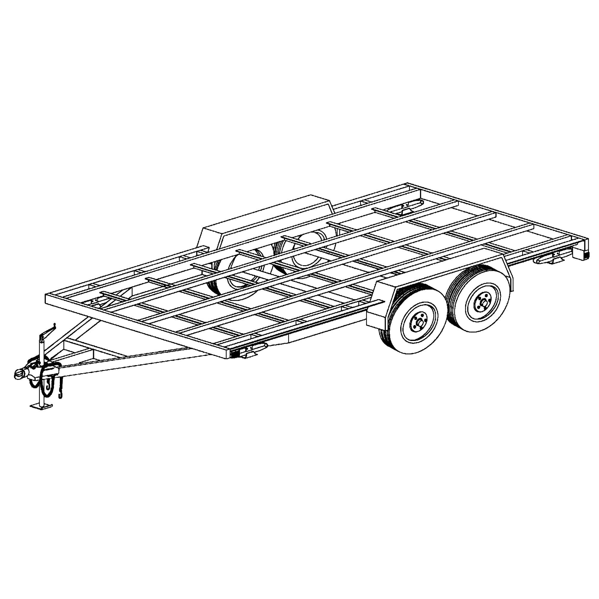 3500 lb Drop Trailer Axles