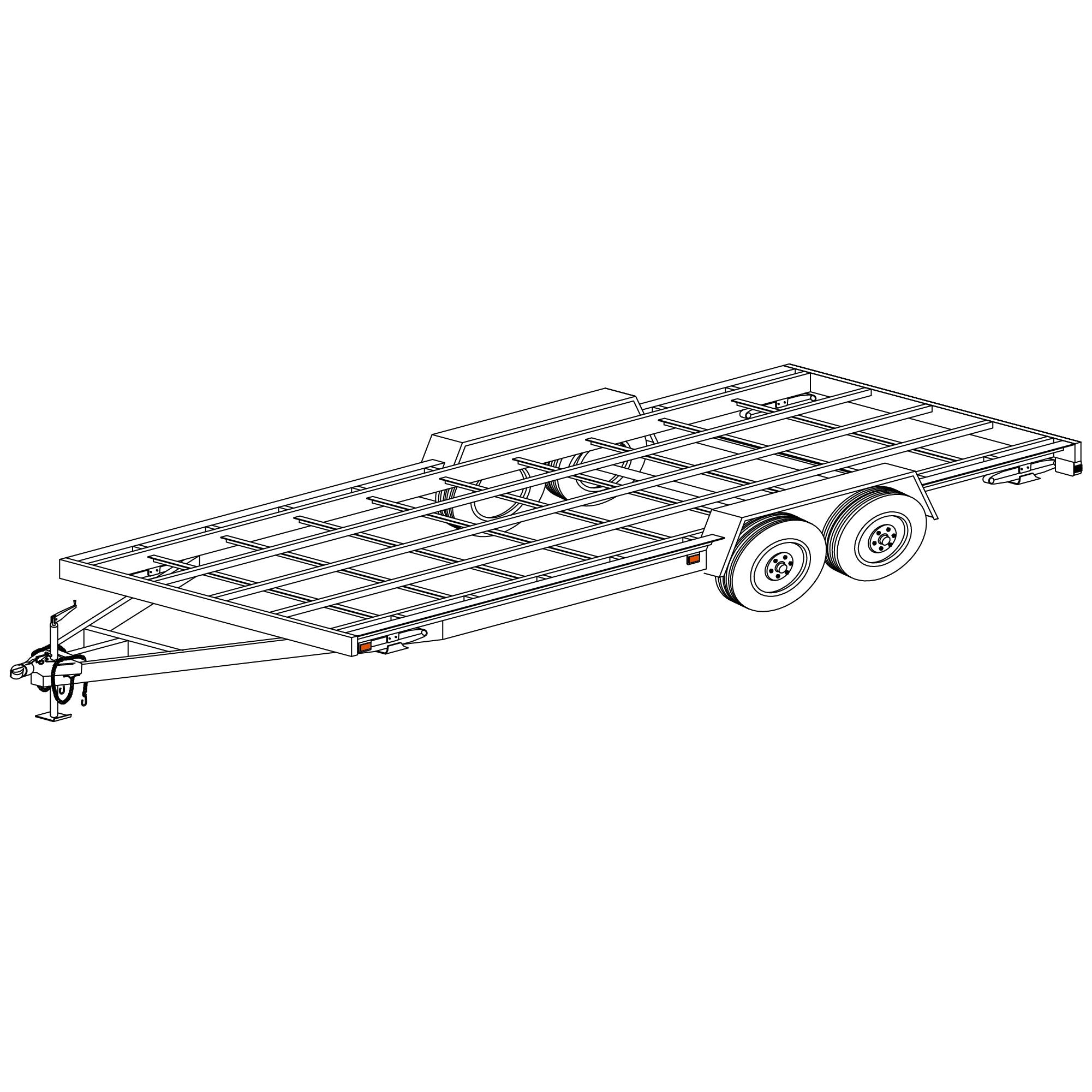 3500 lb Drop Trailer Axles