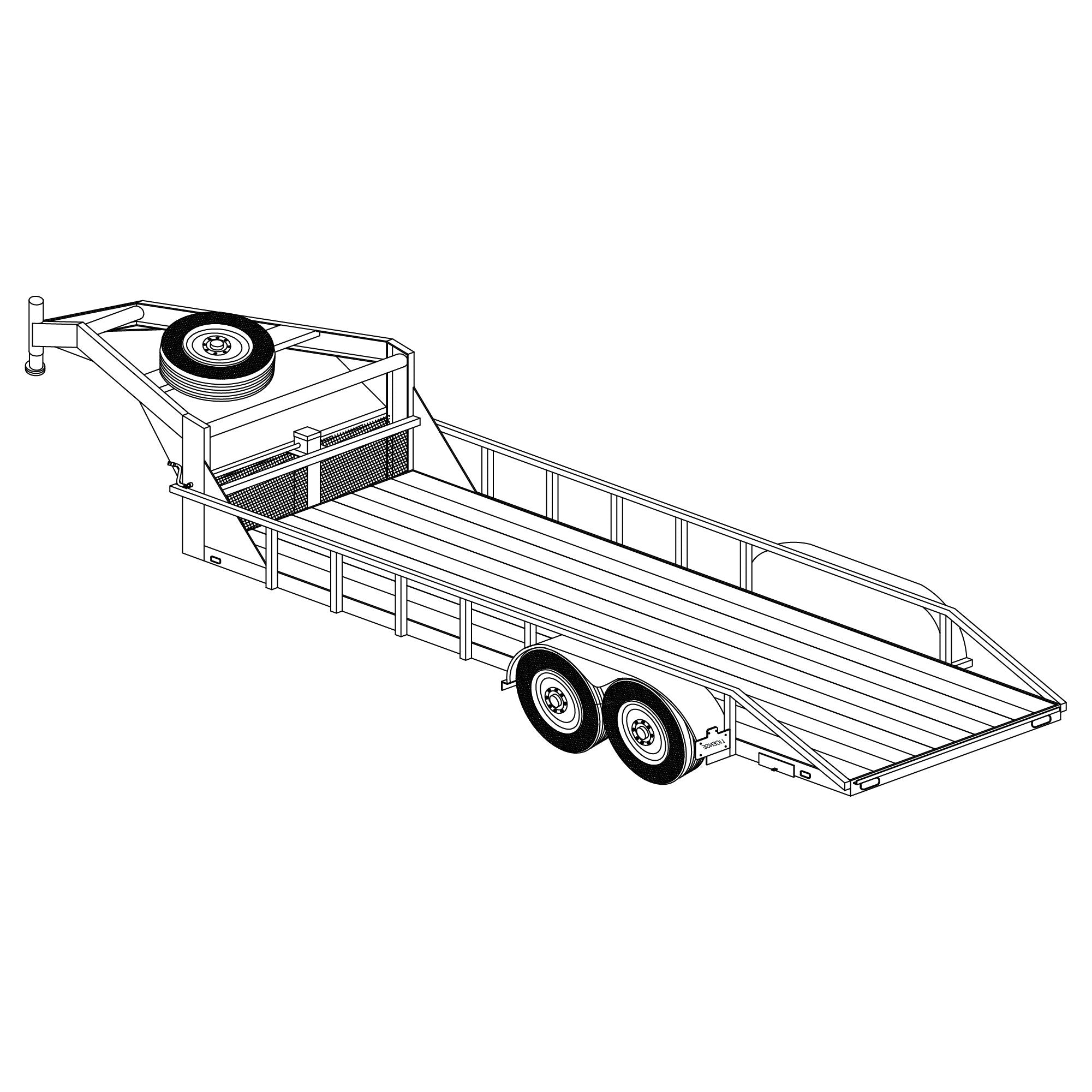 3500 lb Drop Trailer Axles