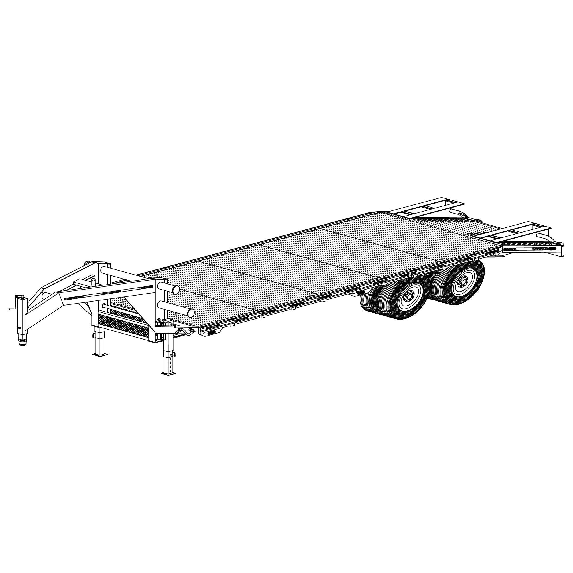 3500 lb Drop Trailer Axles