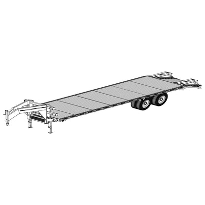 DIY Trailer Plan - 5232 - Dual Tandem Flatbed Trailer