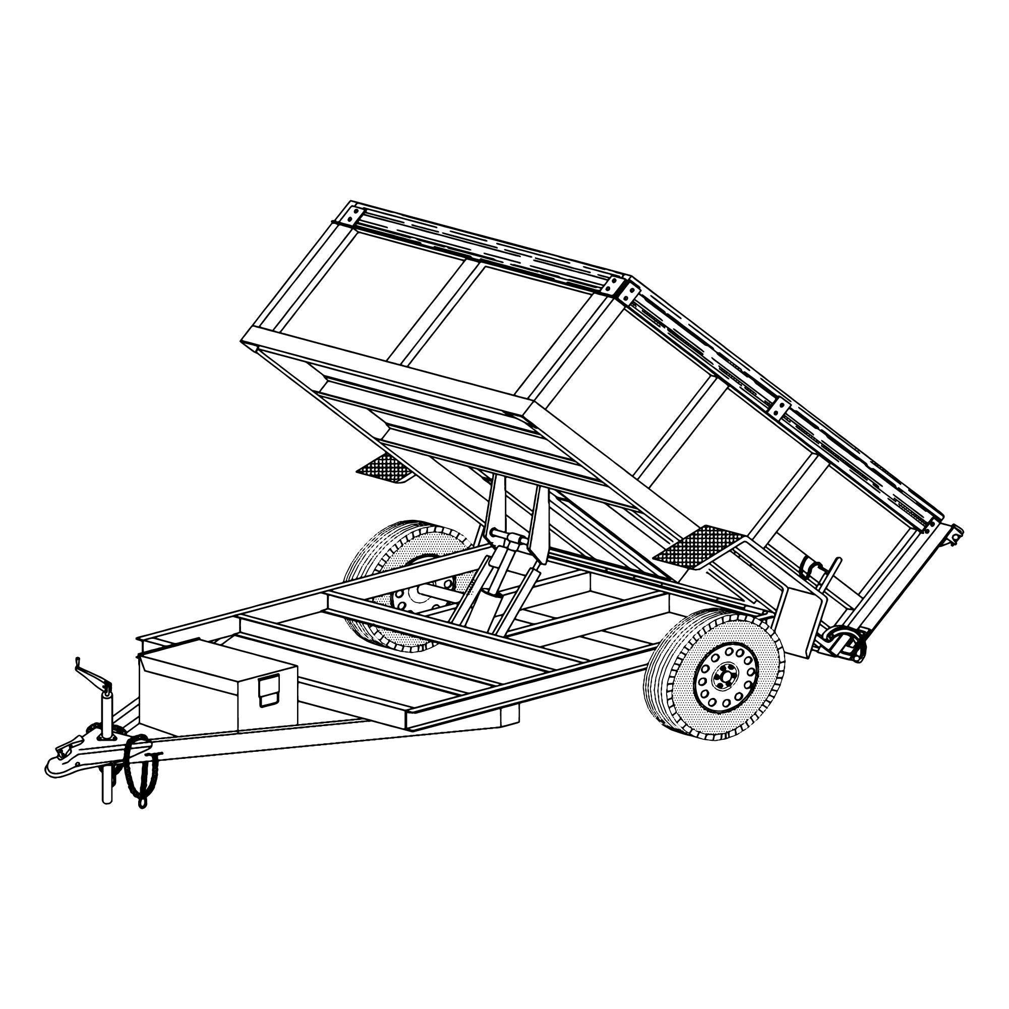 3500 lb Drop Trailer Axles