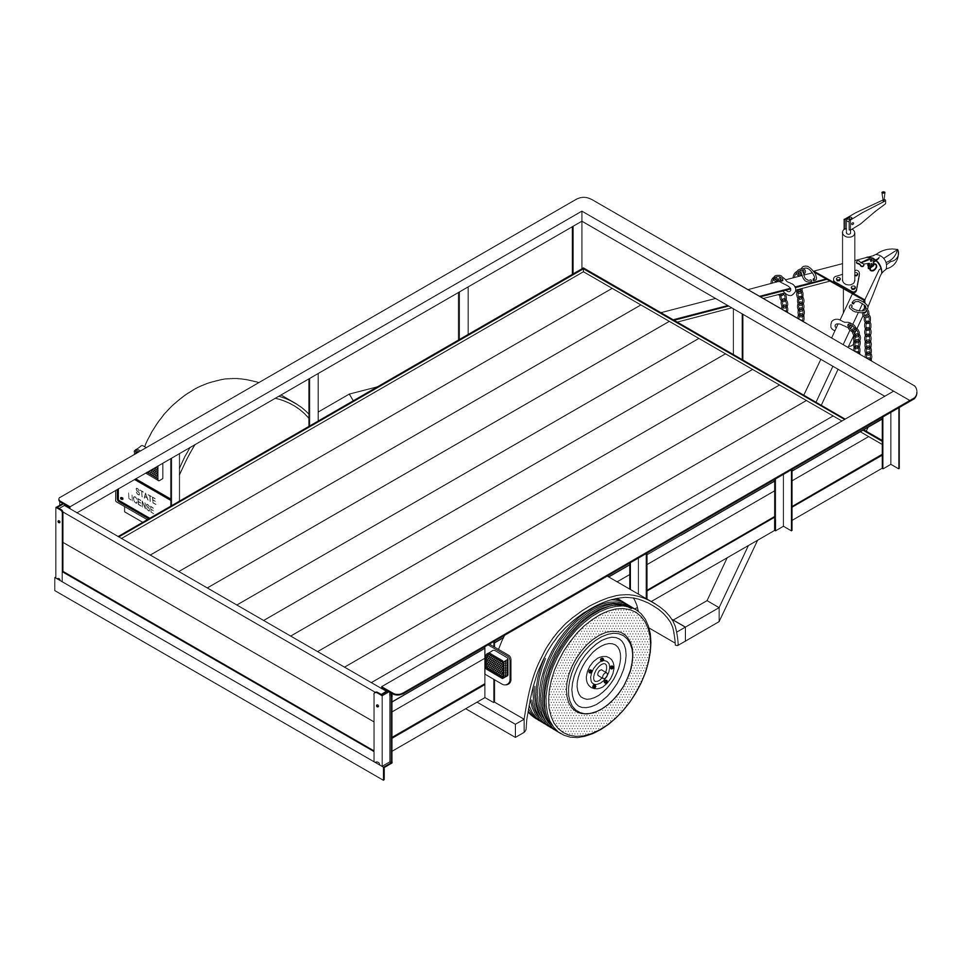 3500 lb Drop Trailer Axles