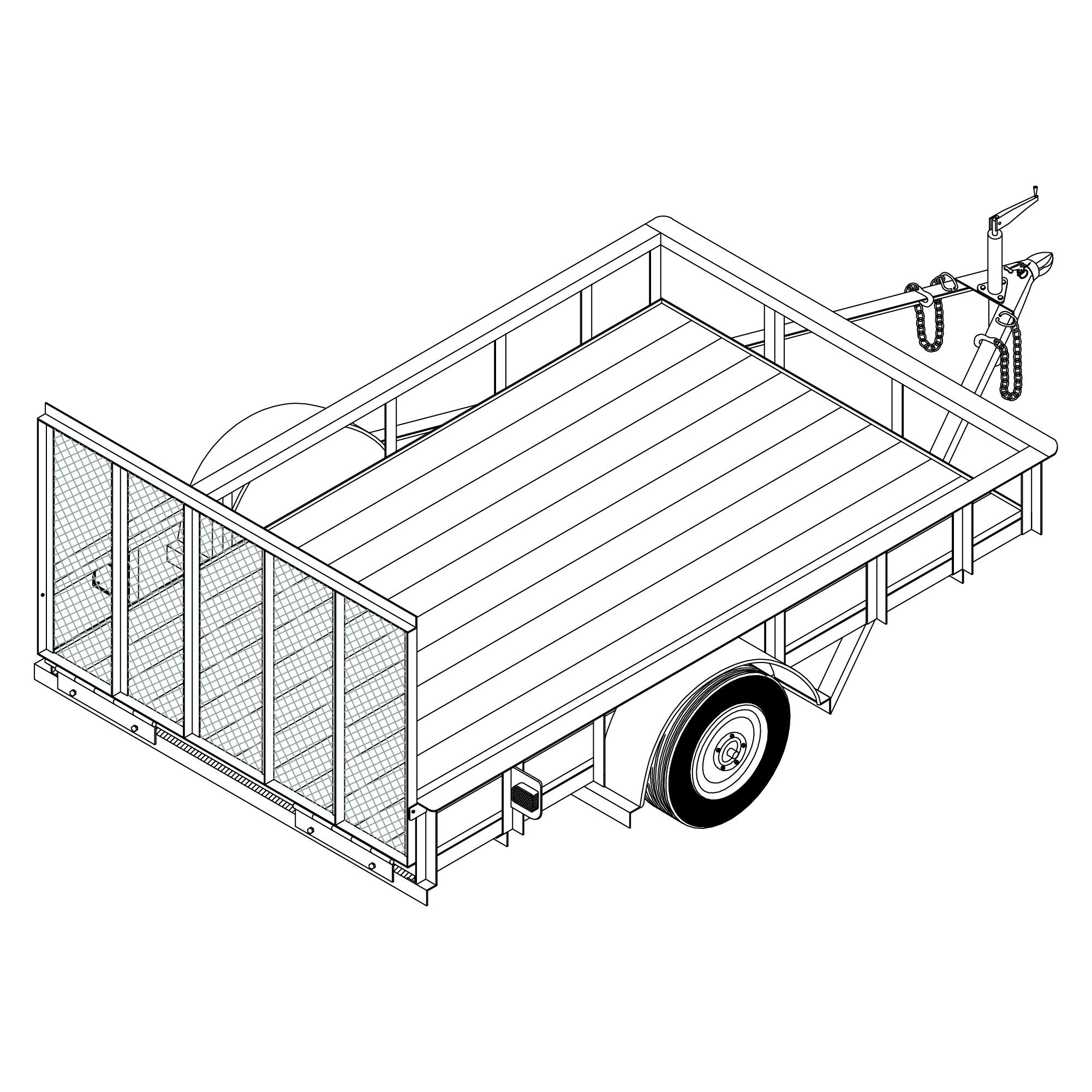 3500 lb Drop Trailer Axles